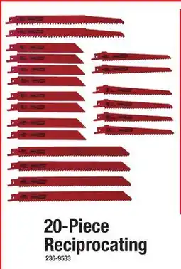 Menards 20-Piece Reciprocating offer