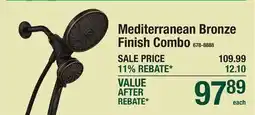 Menards Mediterranean Bronze Finish Combo offer