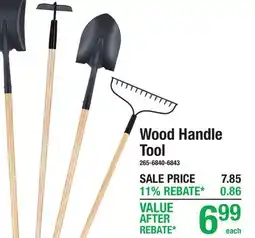 Menards Wood Handle Tool offer