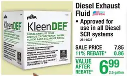 Menards Diesel Exhaust Fluid offer