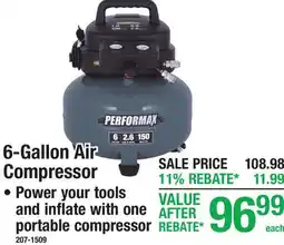 Menards 6-Gallon Gallon Air Compressor offer