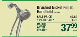 Menards Brushed Nickel Finish Handheld offer