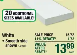 Menards 1 x 4 x 8' PVC TRIM BOARDS WHITE offer