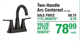 Menards Two-Handle Arc Centerset offer