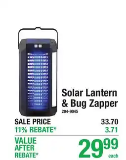 Menards Solar Lantern & Bug Zapper offer