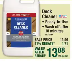 Menards Deck Cleaner offer