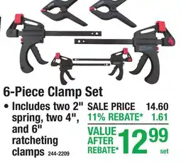 Menards 6-Piece Clamp Set offer