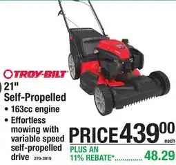 Menards TROY-BILT 21 Self-Propelled offer