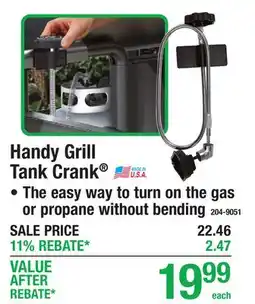 Menards Handy Grill Tank Crank offer