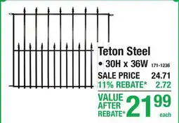 Menards Teton Steel offer