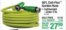 Menards 50'L Coil-Flex Garden Hose offer