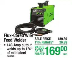 Menards Flux-Cored Wire Feed Welder offer