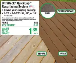 Menards UltraDeck QuickCap Resurfacing System offer