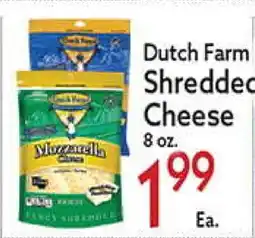 World Fresh Market Dutch Farm Shredded Cheese offer