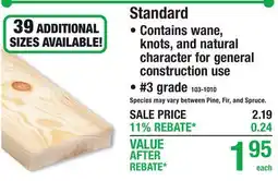 Menards Standard offer