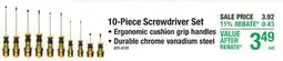 Menards 10-Piece Screwdriver Set offer