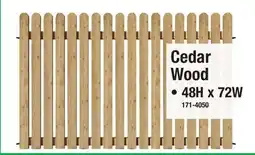 Menards Cedar Wood Decorative Fence Panel offer