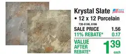 Menards Krystal Slate WATERPROOF TILE offer