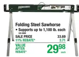 Menards Folding Steel Sawhorse offer