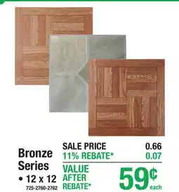 Menards Bronze Series offer