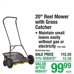Menards 20 Reel Mower with Grass Catcher offer