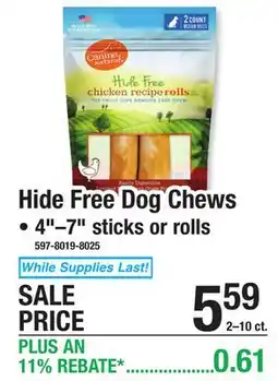 Menards Hide Free Dog Chews offer