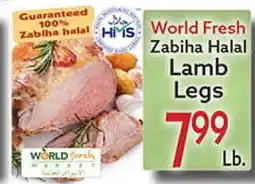 World Fresh Market World Fresh Zabiha Halal Lamb Legs offer