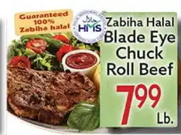 World Fresh Market Zabiha Halal Blade Eye Chuck Roll Beef offer