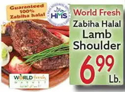 World Fresh Market World Fresh Zabiha Halal Lamb Shoulder offer