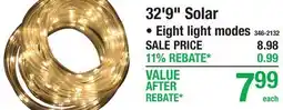Menards 32'9 Solar ROPE LIGHTS offer