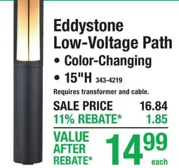 Menards Eddystone Low-Voltage Path offer