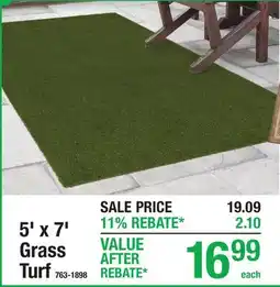 Menards 5' x 7' Grass Turf offer