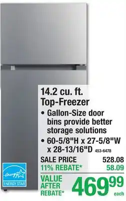 Menards 14.2 cu. ft. Top-Freezer offer