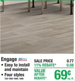 Menards Engage WATERPROOF SHEET VINYL offer