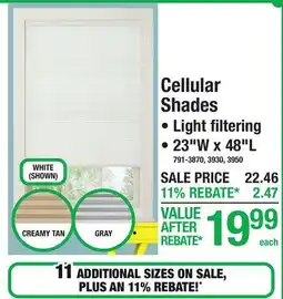 Menards Cellular Shades offer