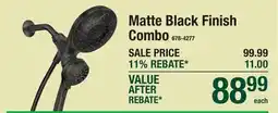 Menards Matte Black Finish Combo offer