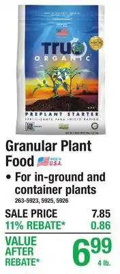 Menards Granular Plant Food offer