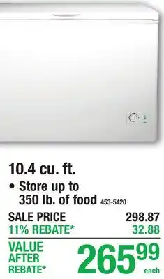 Menards Criterion 10.4 cu. ft. CHEST FREEZERS offer