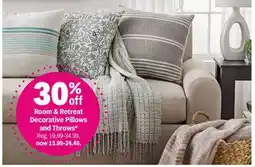 Meijer Room & Retreat Decorative Pillows and Throws offer