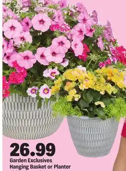 Meijer Garden Exclusives Hanging Basket or Planter offer