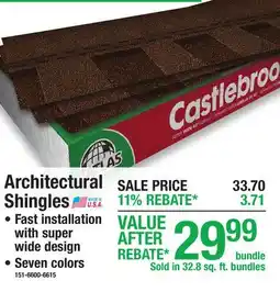 Menards Architectural Shingles offer