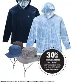 Meijer Fishing Apparel and Hats offer