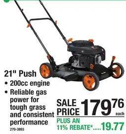 Menards 21 Push Gas Mower offer