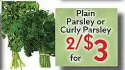 World Fresh Market Plain Parsley or Curly Parsley offer