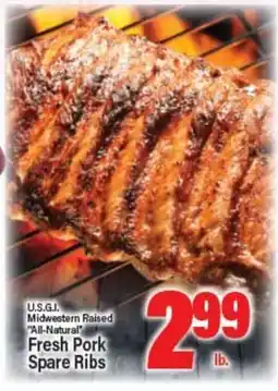 Angelo Caputo's Fresh Market U.S.G.I. Midwestern Raised All-Natural Fresh Pork Spare Ribs offer