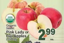 Angelo Caputo's Fresh Market Organic Sweet Pink Lady or Fuji Apples offer