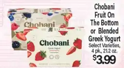 Angelo Caputo's Fresh Market Chobani Fruit On The Bottom or Blended Greek Yogurt offer