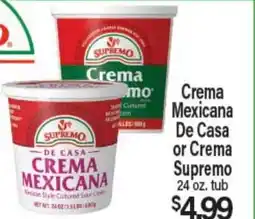 Angelo Caputo's Fresh Market Crema Mexicana De Casa or Crema Supremo offer