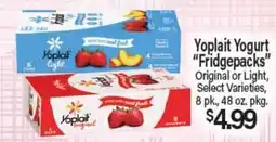 Angelo Caputo's Fresh Market Yoplait Yogurt Fridgepacks offer