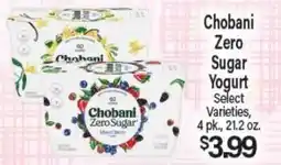 Angelo Caputo's Fresh Market Chobani Zero Sugar Yogurt offer